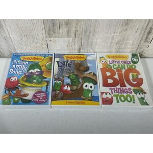 Veggie Tales 3 DVD Lot If I Sang A Silly Song Lyle The Kindly Viking Little Ones